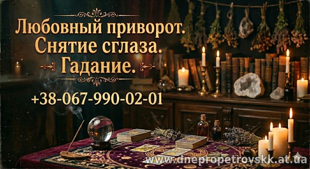 Гадание на Таро Днепр, приворот по фото, снятие порчи, обряды на любовь.